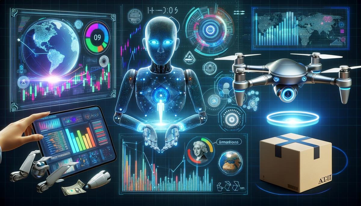 An image of futuristic technology representing AI-driven trade innovations
