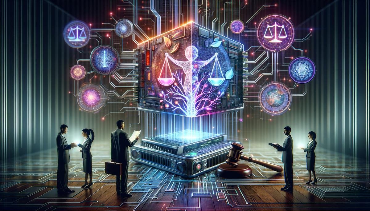 Image depicting AI assisting in legal research