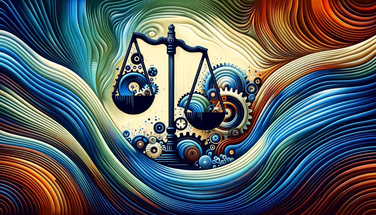 An abstract image representing the changing tide of ethical AI implementation