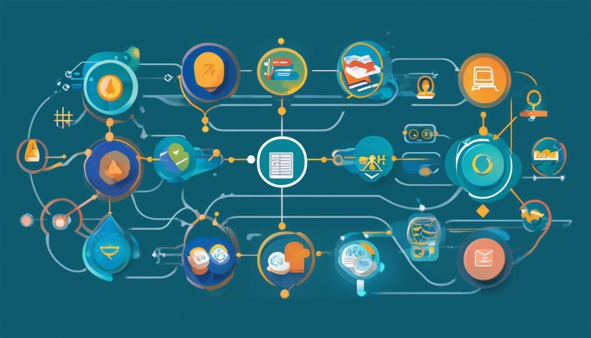 A visual representation of an adaptive language learning path