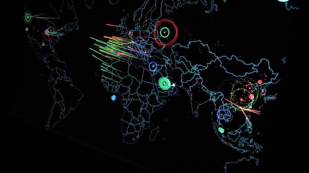 AI system detecting and blocking cyber threats in real-time