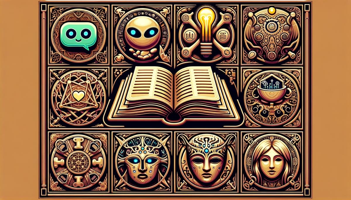 An illustration depicting the different AI tools and their roles in the fiction writing process
