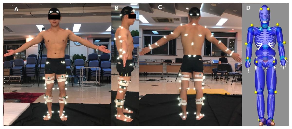 Athlete wearing biometric sensors during intense training session