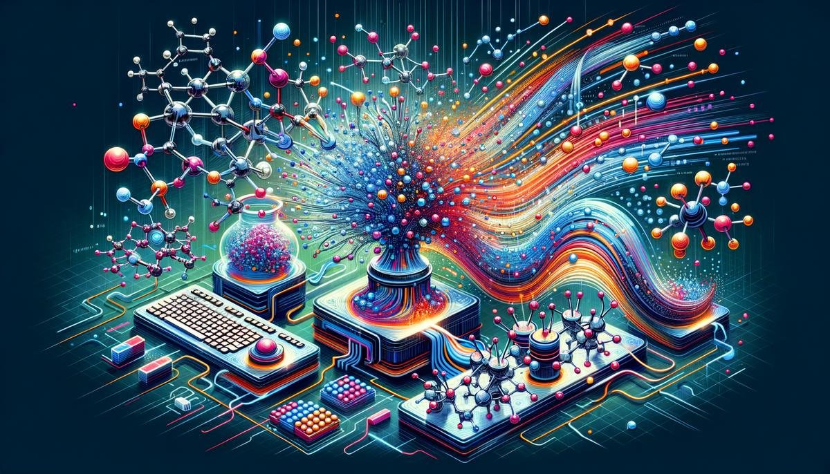 A visual representation of Atomwise's AtomNet platform analyzing drug-protein interactions