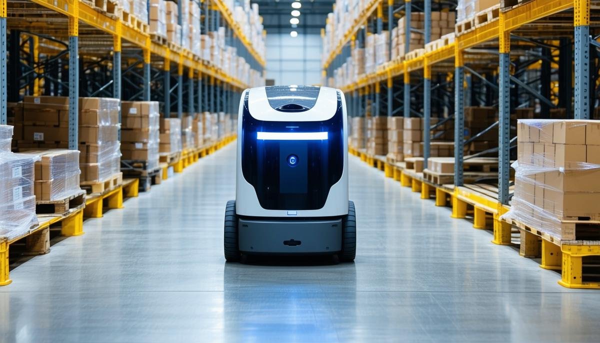 The Carter Pro collaborative mobile robot in a warehouse setting