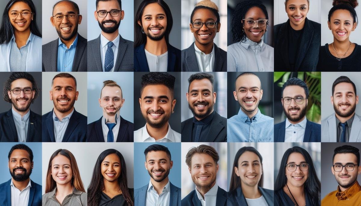 A collage of professionals in new AI-related roles, showcasing the diversity of emerging job opportunities