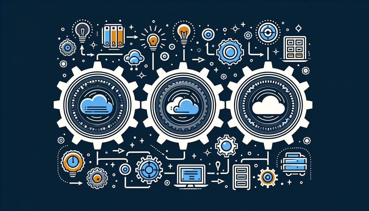 A symbolic representation of Palantir's partnerships with AWS and Microsoft for disaster response